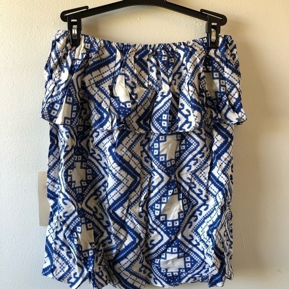 Daughters of the Revolution Blue Halter Top 3 L - Picture 3 of 9